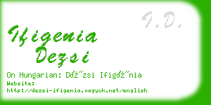 ifigenia dezsi business card